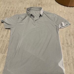 Vuori Strato Tech Polo - Platinum Heather - M - Barely Worn